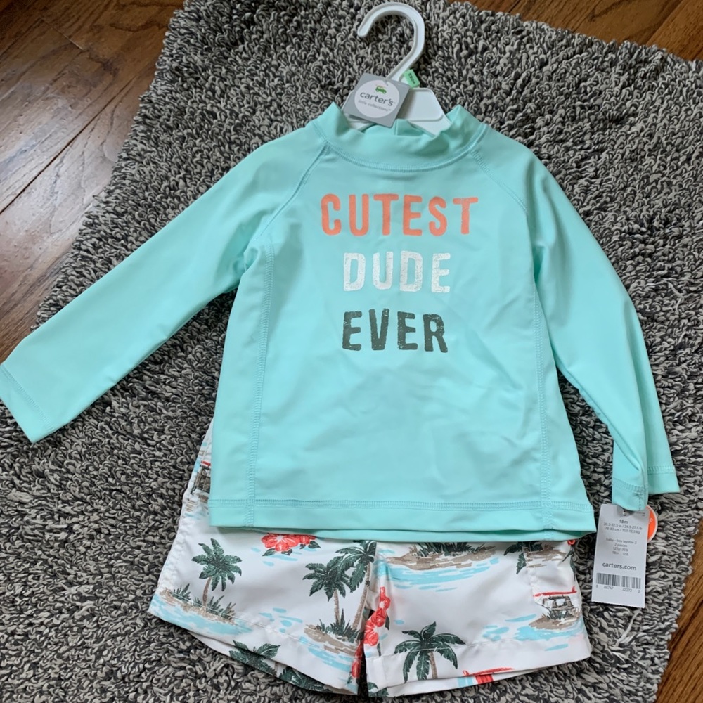 2 piece toddler boy bathing suit from Carters